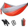 Restokki Amaca da Campeggio Allarga Allunga Letto pensile da Esterno Amaca da Campeggio da Viaggio Altalena per Dormire(Grigio e Arancione)