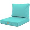 deco arts Cuscino per mobili da giardino, fodera rimovibile, 60 x 60 cm, cuscino di ricambio per poltrona, panca e sedia da giardino, impermeabile e confortevole, blu caraibico