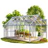 GARDEBRUK® Serra da Giardino in Alluminio 7,2m² 380x190cm incl. 4 Lucernari Coltivazione Orto per Piante Giardinaggio 11,73m³