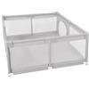 Belfoyer Bebe Park, Parco giochi non tossico e sicuro per i bambini (150x150cm, Grigio)