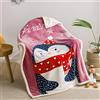 Fansu Doppio Coperta Flanella per Lettino Grande Morbide Bimbo Copertine Letto Caldo Coperte Neonato Asilo per Bambini Ragazzi Ragazze (100x140cm,pinguino)
