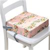 FANSU Rialzo da Sedia per Bambini Stampa di Farfalla Comodo e Smontabile Cuscino Seduta per Sedia Cuscino Alzasedia con Cinghie Lavabile per Seggioloni Alza Sedia (Arancione,32x32x8cm)