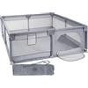 MS BabyWorld - Box Bambini XXL NYLON - 200x180 cm | Recinto per neonati pieghevole | Area giochi sicura con porticine e finestre a rete | Con ventose | Montaggio Facile (200 x 180 cm)