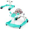 LIFEZEAL 2 in 1 Girello per Bambini 6-18 Mesi, Primi Passi, Baby Walker, Carrellino, Altezza, Velocità Regolabili, Pieghevole, Portatile, con Luce, Musica, Imparare a Camminare, Max 15 kg, Verde
