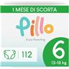 PILLO PREMIUM Pillo Pannolini Taglia 6 XL (13-18 kg) - Scorta da 112 Pezzi, 4 Confezioni
