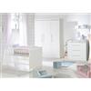 roba Set da camera Maren, con letto combinato 70 x 140 cm, fasciatoio sottile e armadio a 3 ante, colore: bianco
