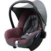 BambiniWelt by Rafael K. BAMBINIWELT Rivestimento di ricambio compatibile con Maxi-Cosi CabrioFix per ovetto, set completo da 6 pezzi, misto poliestere di alta qualità (grigio mélange bordeaux)