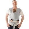 manduca Sling - Fasciatoio Neonato - Marsupio Elastico e per neonati dalla nascita fino a 15 kg - Puro cotone biologico - Grigio Chiaro
