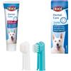 Trixie Dentifricio al profumo di carne di manzo - Set risparmio : Dentifricio 100 g, spazzolini, spray 50 ml