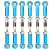 Tbest RC Pull Rod, 6 Pezzi servo Link Regolabili Tirante Tirante in Lega di Alluminio tiranteria Set di tiranti per RC Hobby Modello di Auto(Blu)
