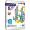 MAGNA-TILES MicroMAGS - Set da viaggio deluxe da 55 pezzi, con chiusura magnetica, marchio originale per costruzioni magnetiche
