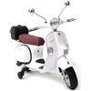 ATAA CARS Vespa Classica 12V Piaggio - Bianco- - Moto elettrica per Bambini Fino a 7 Anni. Batteria 12v Portapacchi in Omaggio
