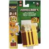 Minecraft Vanilla Action Figure Flippin' da 3,75 ape + vaso di fiori per bambini dai 6 anni in poi