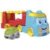 Clementoni - Camion Giocattolo per Bambini, Tumbling Car Transporter in Plastica Riciclata con Camion Trasportatore, Pista per Auto e Macchinina, Gioco Prima Infanzia 18-16 Mesi, Made in Italy, 17892