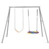 Intex 44126 - Altalena con Seggiolino e Dondolo Nido, Acciaio, Grigio, 254x235x200 cm