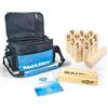 Mölkky Sport Bag - Legno di Betulla 12 Birilli, 1 Bastone con Borsa, Blocco segnapunti, Mölkkaari - Giochi di Lancio da torneo per Esterni - Gioco Mölkky per Famiglia, Amici, Gruppi