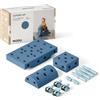 MODU Il set MODU Curiosity | Deep Blue & Sky Blue | Costruzioni a grandezza naturale | 10+ modelli per gioco attivo e motricità | Cavalcabile e gioco d'equilibrio | Fantasia e movimento, 0-6 anni