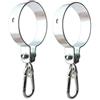 OTITU Ganci A Manica per Altalena per Bambini Set di 2 - Collari per Altalena, Ganci per Altalena, Ganci per Barra della Porta con Moschettone Zincato, per Tubi O Legni Tondi