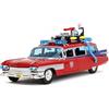 Jada Toys Ghostbusters Ecto-1 Mashup con grafica Optimus Prime G1 in scala 1:24, esterno dettagliato, autentico mashup da collezione, età 8+, (bianco/rosso)