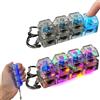Generico 2 Pezzi Tastiera Fidget Toy - 4 Pulsanti 7 Colori Tastiera Giocattolo Luminosa, RGB Lucis Tastiere Meccaniche Giocattolo Clicker Per Alleviare Lo Stress, Portachiavi Portatile Per Viaggio E Ufficio