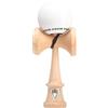 KROM Kendama POP LOL bianco - in legno di faggio certificato - legno di alta qualità - per principianti e professionisti - Confezione: corda di ricambio + adesivi