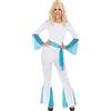 Funidelia | Costume Abba da per donna Disco Music, Gruppi Musicali, Cantanti, Decenni - Costume per Adulto e accessori per Feste, Carnevale e Halloween - Taglia L - Bianco