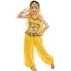 Generic Costume da danza per bambini, top e pantaloni 2 pezzi, costume indiano per ragazze, per danza del ventre, outfit da performance, gonna di paillettes, costume arabo, per spettacolo di danza indiana