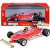 Burago Bburago - Ferrari 312 T4 GP South Africa Winner 1979#12 Gilles Villeneuve, Modellino Auto in Scala 1:18, Replica Storica con Pilota, Dettagli Curati, Licenza Ferrari, Età Consigliata 14+ Anni
