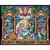 Vermont Christmas Company Il Vetro Macchiato Natività Puzzle 1000 Pezzi