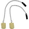 PEHHAH Fire Poi Set - 2,7 pollici intessuta Kevlar MoonBlaze Heads - Set di 2 - Catena Twist Link - Flow, Spinning, Circus, Dance Prop - per festival e spettacoli