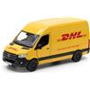 KiNSMART - Mercedes-Benz Sprinter UPS Edition Cargo Van 1:48 O Scala 5 Die Cast Metal Model Toy Van, Pull-Back Action (DHL)