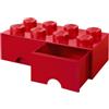 Room Copenhagen Lego l4006r.00 Storage Brick 8 con cassetti rosso