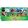 MasterPieces Puzzle panoramico da 1000 pezzi del mago di Oz, opera d'arte classica del film con licenza ufficiale, scena della città smeraldo, pezzi tagliati casualmente, finitura opaca da collezione