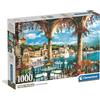 Clementoni - Puzzle 1000 Pezzi per Adulti e Ragazzi, Collection, Tema Balcony View del Lago di Como, Poster Incluso, Compact Box, Idea Regalo Made in Italy, 70x50 cm, 39930
