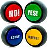 Granatan Yes No Button & Maybe Sorry Button, Risposta Buzzers Set di 4 Buzzer per Game Show, Pulsante Suono, Regali Gag