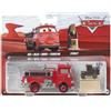Disney Cars 2023 Mattel - Set di 2 modellini in metallo pressofuso, scala 1:55, Red Il camion dei pompieri e il monumento di Stanley