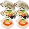 BESTonZON 6 Pezzi Ostriche simulate decorazione cucina decorazioni matrimonio oggetti di scena per capesante di simulazione modelli freschi realistici giocattoli giocattolo finta ostrica pvc
