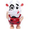 VICASKY Giocattolo Mucca Danzante Elettrico 1 Pezzo in Plastico con Musica | Luci Integrate, Gioco Educativo per Ragazzo Ragazza e Toddler, Decorazioni Scuola, Stile Cartone