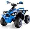 COSTWAY 12V Quad Elettrico per Bambini, Auto Elettrica Cavalcabile con Luci LED Musica e Pedale, 2,2-4,3 km/h, Quad Regalo per Bambini 3-8 Anni (Blu)