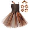 Eventerde Costume per Bambini, Formale per Piccoli - Costumi di Animali Costume da Leone per Bambini | Per Ragazze con Cinturino Regolabile per Ragazze 2-12, Mascherata, Natale, Halloween, Feste