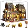 CHOOYIH Kit fai da te in miniatura per casa in miniatura in legno Kit per casa delle bambole in legno Kit artigianali per adulti Casa delle bambole con luce LED Regali creativi per Natale