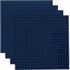 Q-Bricks Piastre Classiche da Costruzione | 20x20 Nodi | 16 * 16 cm | Compatibile con la Maggior Parte dei Marchi | 4 PEZZI nel Set | Colore: Blu Zaffiro