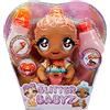 MGA Entertainment Glitter Babyz Bambola Solana Sunburst - Con 3 magici cambi di colore, capelli rosa corallo e vestito tropicale - Include pannolino, biberon e ciuccio riutilizzabili - 3+ anni