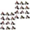 misppro 2cm 1/87 HO Modello Ciclista Rider Diorama Paesaggio Layout Parti -24pcs