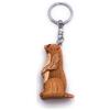 H-Customs Pendente di portachiavi fatto a mano in legno di noce di bava di Marmot Sloth Chillig
