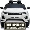 TOYSCAR Macchina Elettrica per Bambini Range Rover Evoque Full Optional Auto Elettrica per Bambini Telecomandata Sedile in Pelle Porte Apribili Doppio Motore Elettrico 12V (Bianco)