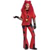 Disguise Descendants Red Deluxe Costume, Official Disney Descendants The Rise of Red Costume Jumpsuit, Wig not Included, Child Size (10-12)