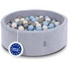 KiddyMoon Piscina 90X30cm/300 Palline In Schiuma Rotonda Morbida Per Bambini
