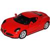 Welly Alfa Romeo 4C Coupé Rosso Dal 2014 ca 1/43 1/36-1/46 Modello Auto