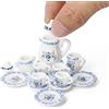 Odoria 1/12 Servizio in Miniatura Accessori Casa Bambole, Petali Blu